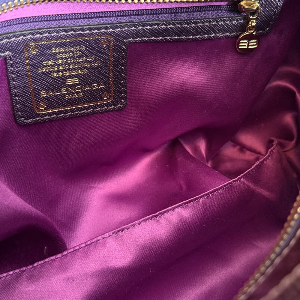 Balenciaga Monday Bowling Handbag Brown Patent Leather Satchel with COA - Picture 10 of 10
